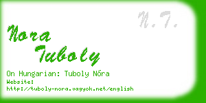 nora tuboly business card